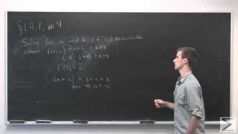 Differential Calculus: ch1.4 #9 / AP Calculus: ch1.4 #9