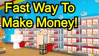 Fastest Money Method How To Get Rich Quick In Supermarket Together  Guide  Roblox