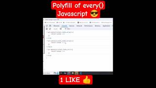 polyfill of every() method in javascript in hindi #shorts #coding #ytshorts #javascript #code