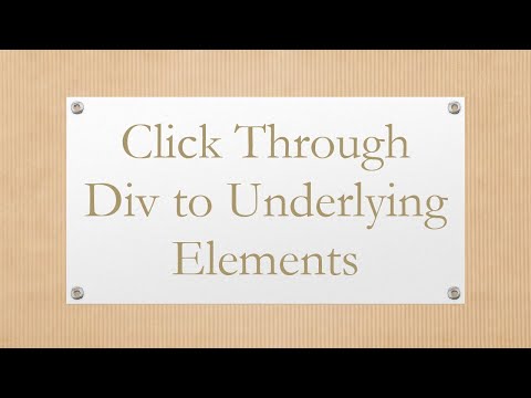Click Through Div