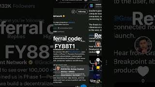 Gradient Network: https://gradient.network/ Referral code: FY88T1 #airdrop #solanablockchain