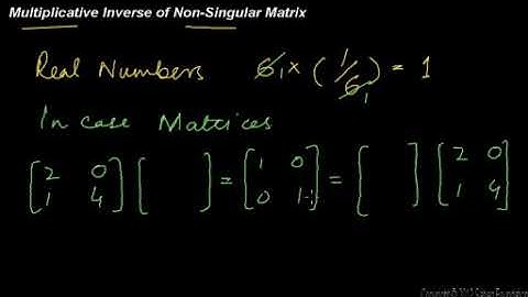 9 Math 1 1 5 SF Multiplicative Inverse of a Non Singular Matrix in Urdu