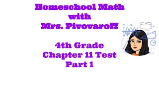 4th Grade Chapter 11 Test Part 2