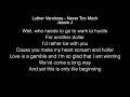 Jessie J -  Never Too Much Lyrics (Luther Vandross) The Singer 2018