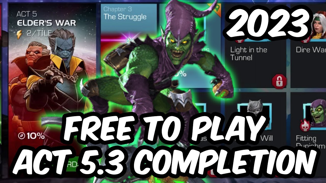 Act 5 Chapter 3 Completion - Free To Play Adventures 2023 - Marvel Contest of Champions