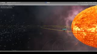 Asteroid Belt with particle effects, Unity