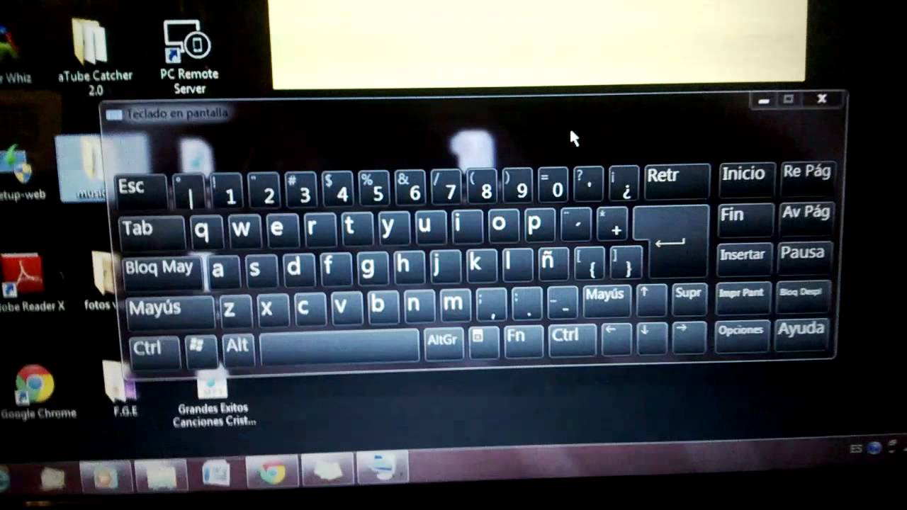 como poner teclado en la pantalla de mi laptop windows 7 - YouTube.