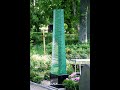 Glass obelisk - an ancient form of commemorative monument revived in a contemporary medium.