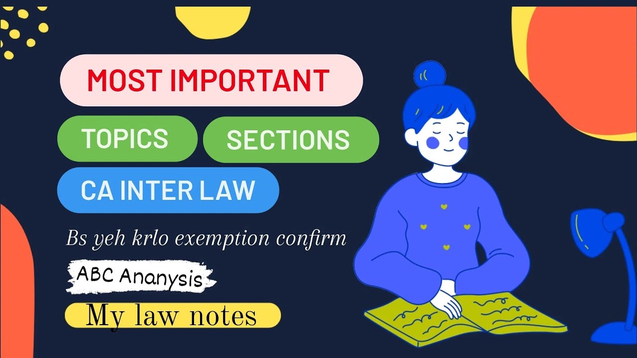 Most important Topics and sections in CA INTER Law | Abc analysis ...