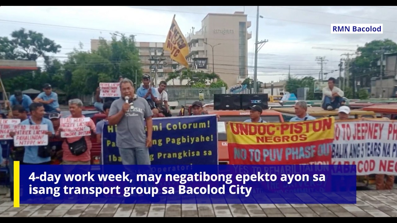 4-day work week, may negatibong epekto ayon sa isang transport group sa Bacolod City