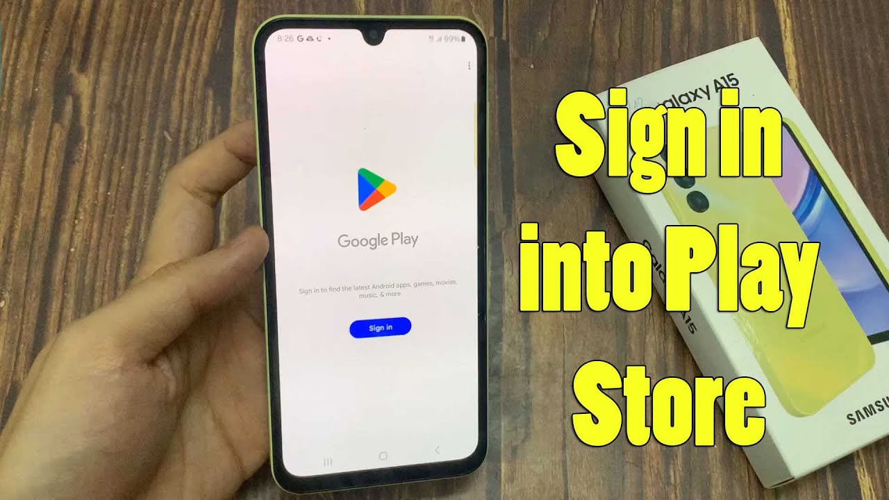 Samsung Galaxy A15: How to sign in into play store | How to login