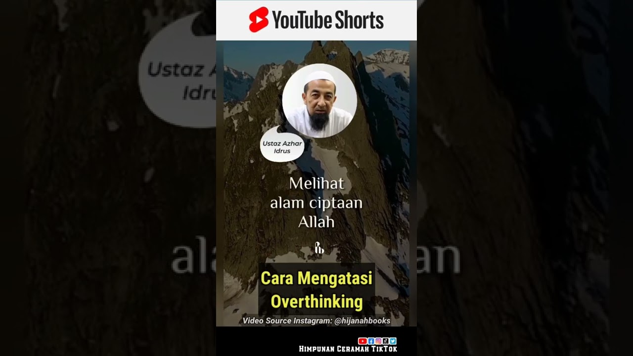 Cara Mengatasi Overthinking. | Ustaz Azhar Idrus 