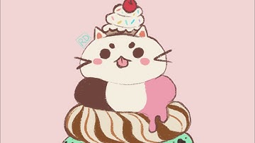 Ice Cream Kitty - Procreate Speed Paint