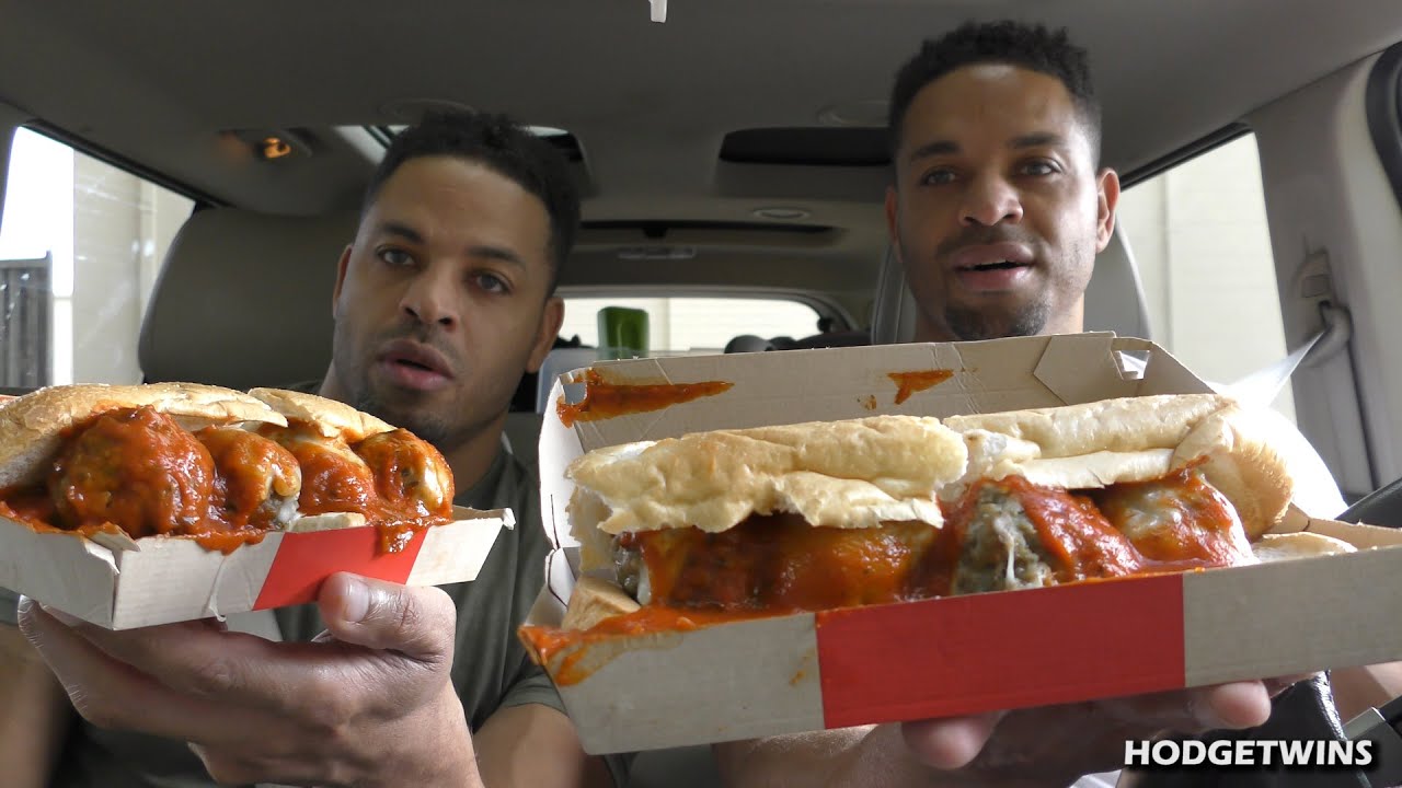 Eating Arby's Italian Meatball Sub @Hodgetwins