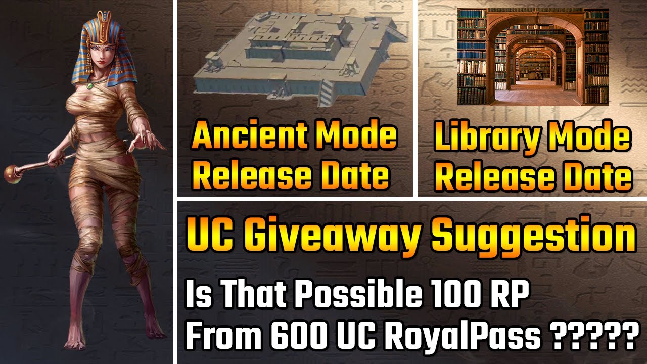 PUBG | Ancient Mode Release Date | Library Mode Release Date | UC Giveaway Suggestion