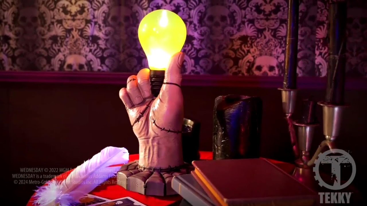 Lowes Halloween NEW 2024 WEDNESDAY Thing Light Bulb Tabletop Decoration ...