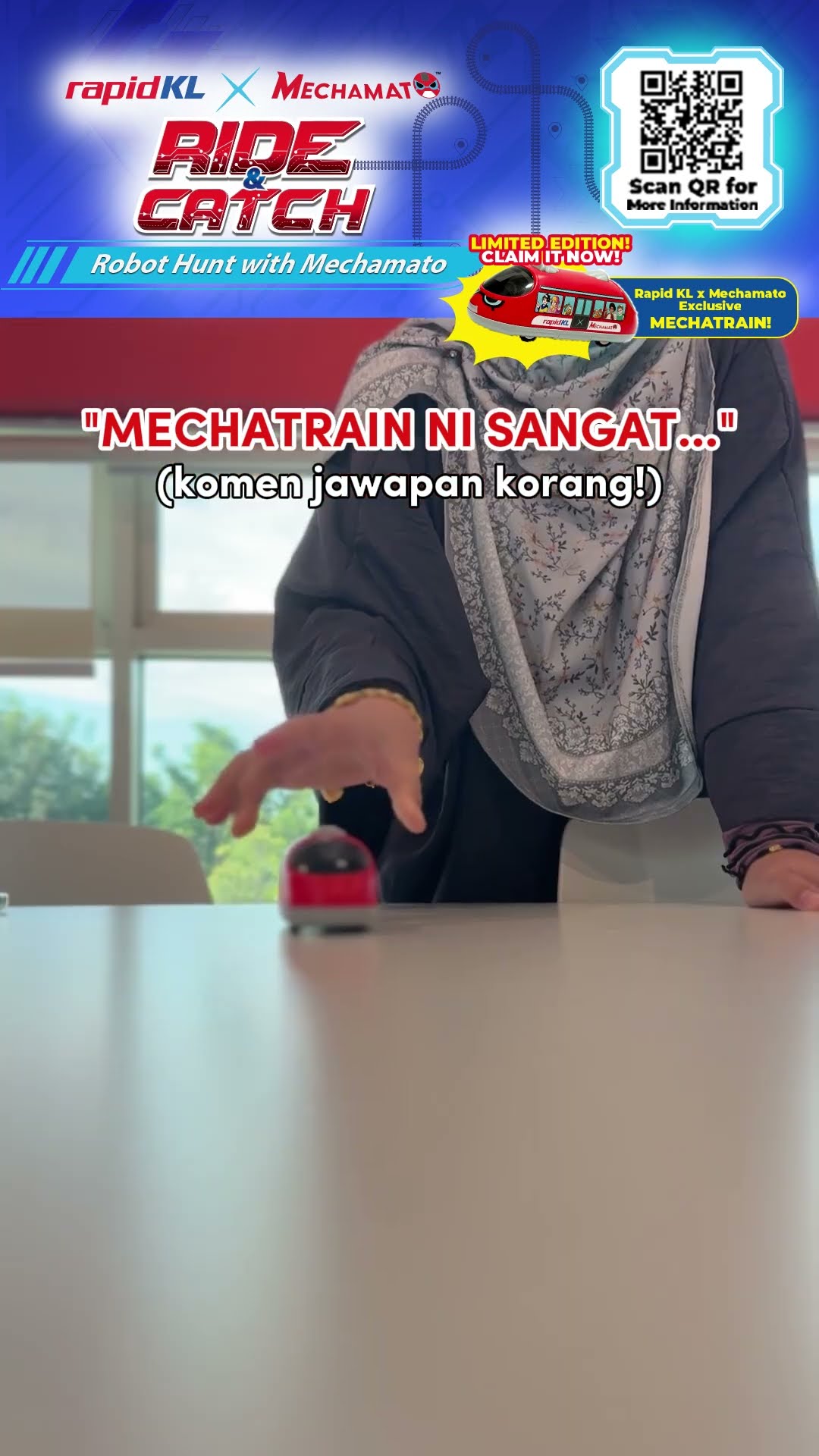 #MECHATRAIN ni sangat comel! ??#RapidKLxMechamato #RobotHunt #Mechamato