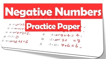 Negative Numbers (exam practice video)