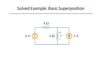 Solved Example: Basic Superposition on DC Circuits [Sadiku Example 4.3]