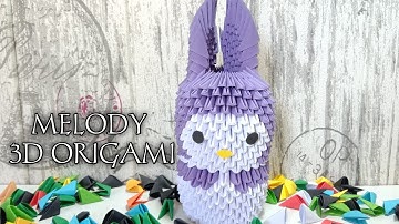 MELODY BUNNY 3D ORIGAMI PART 2 TUTORIAL || STEP BY STEP EASY ORIGAMI TUTORIAL