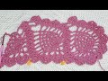 شرح سكارف كروشية بغرزة الأناناس الجانبية|How crochet pineapple scarf