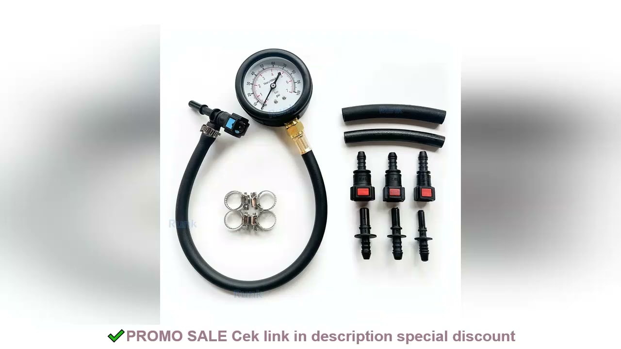 Fuel Pressure Test Kit - Fuel Pressure Gauge - 0-100PSI Fuel Injection Pump Pressure Tester Gauge Ki
