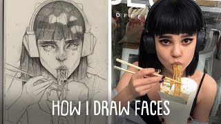 How i draw faces