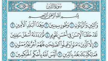 سورة التين مكررة ٣ مرات ( ماهر المعيقلي ) Surah At-Teen repeated 3 times (Maher Al-Muaiqly)