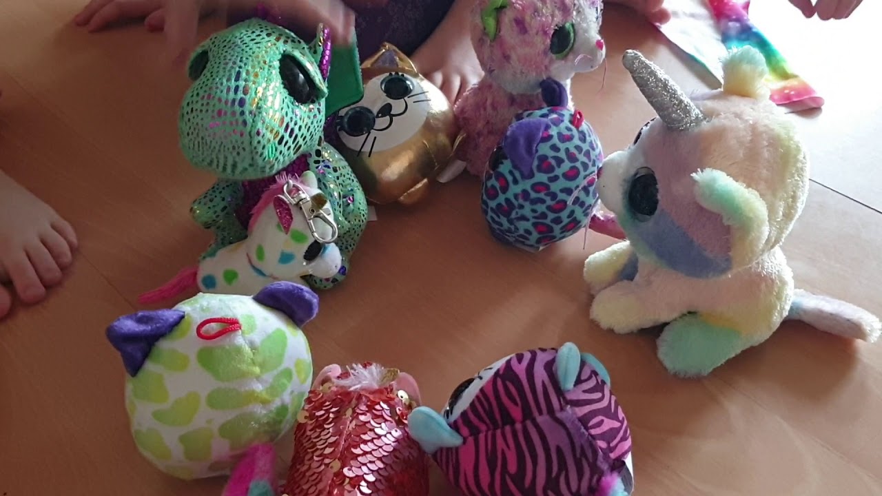 Baggy Buddies~Ty Unicorn and Dragons Everyday Play - YouTube