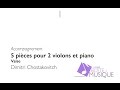 D  shostakovich 5 pieces for 2 violins and piano  waltz accompaniment