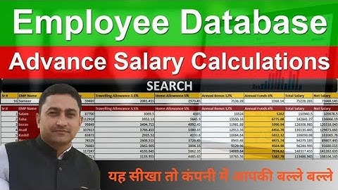 Advance Salary Slip Design in Excel With Macros ! Automated Salary Data Entry and Advance Features