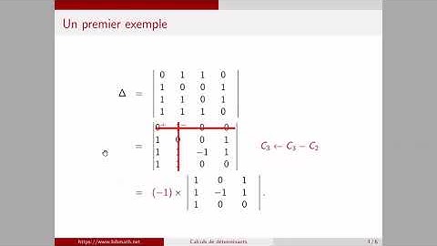 Comment calculer le déterminant d