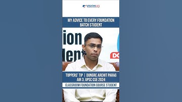 My Advice to Every Foundation Batch Student