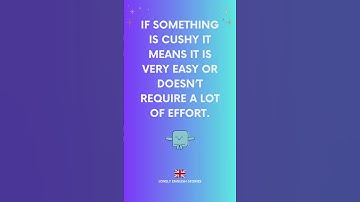 Advanced English Vocabulary | What does cushy mean? 🤔| Learn English #learnenglish #adjective