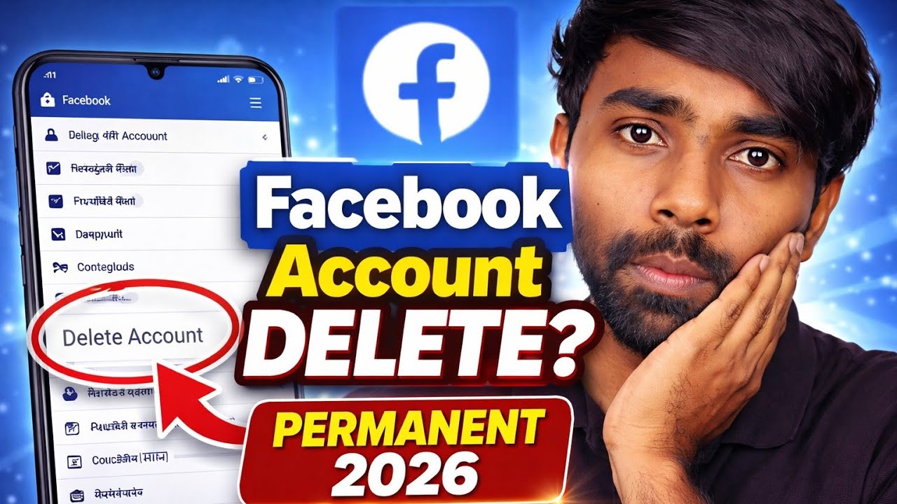 Facebook Account Delete Kaise Kare 2026 | How to Delete Facebook Account Permanently