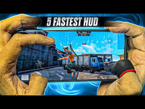 TOP 5 🖐️ FASTEST 🌪️ & UNBEATABLE PLAYER🥋 CUSTOM HUD SETTING⚙️FREE FIRE🔥||BEST HUD SETTING FREE FIRE 