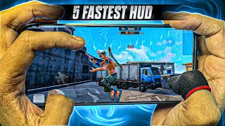 TOP 5 🖐️ FASTEST 🌪️ & UNBEATABLE PLAYER🥋 CUSTOM HUD SETTING⚙️FREE FIRE🔥||BEST HUD SETTING FREE FIRE  screenshot 1
