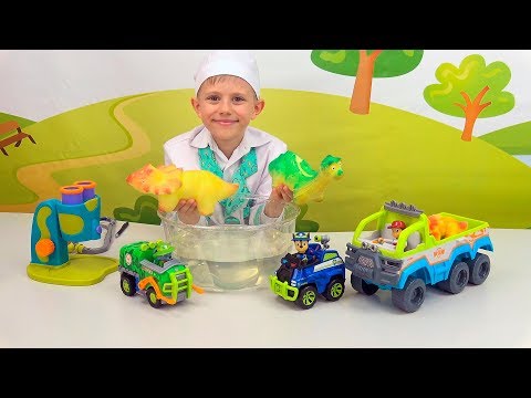 Доктор Даник и Щенячий Патруль нашли ЯЙЦО ДИНОЗАВРА! Растущая игрушка ДИНО В ЯЙЦЕ