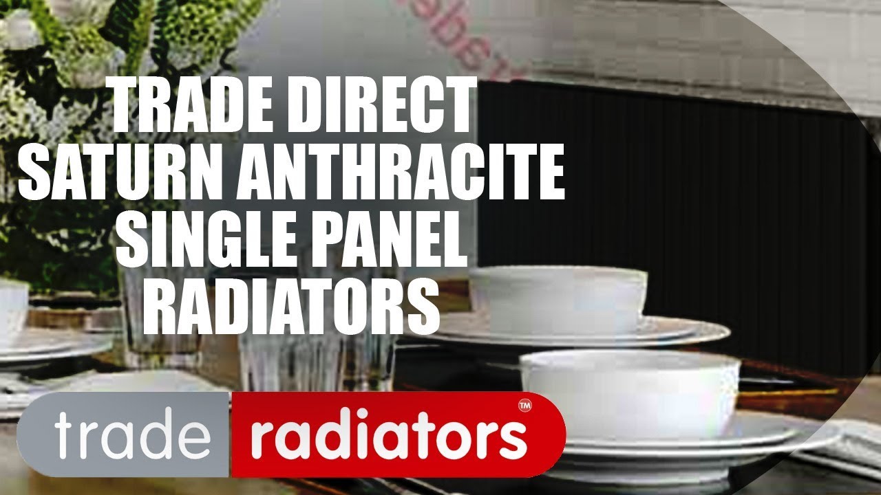 Trade Direct Saturn Designer Radiator, Anthracite Single, 600mm x ...