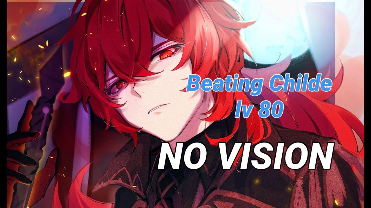 ONLY NORMAL ATTACK l Diluc solo Childe lv 80 l Genshin Impact