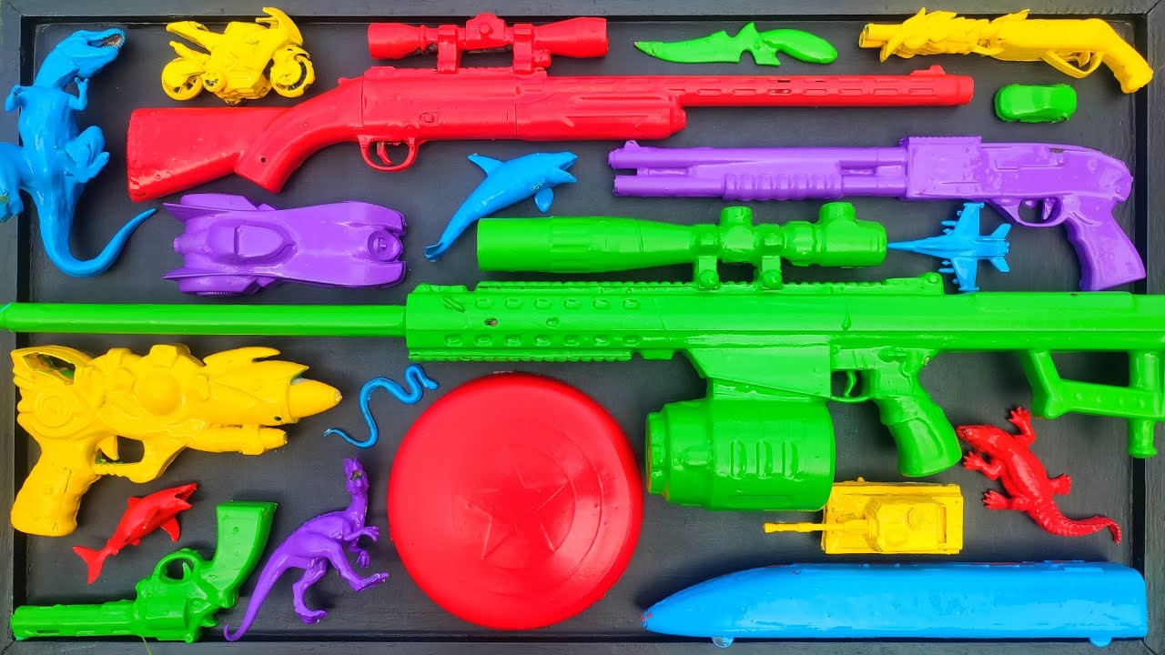 Membersihkan Sniper Rifle, AK47, Shotgun, Glock Pistol, Kereta Api, Tank, Cowboy Pistol, EPS 256