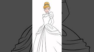 Dibujo De Princesa Cenicienta De Disney Para Colorear