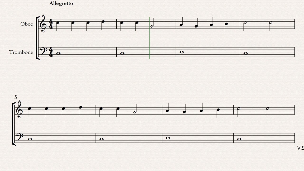 good king wenceslas easy oboe and trombone sheet music