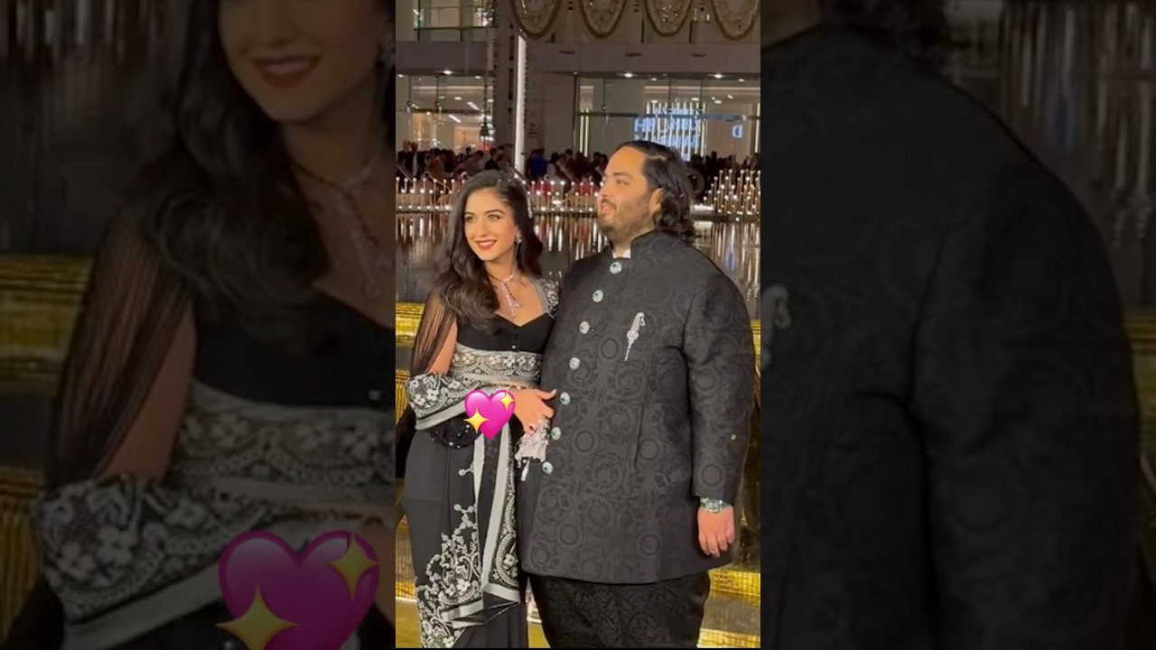 Radhika Merchant Stuns in Black Lace Saree ✨ | Old World Charm at NMACC Launch 🖤