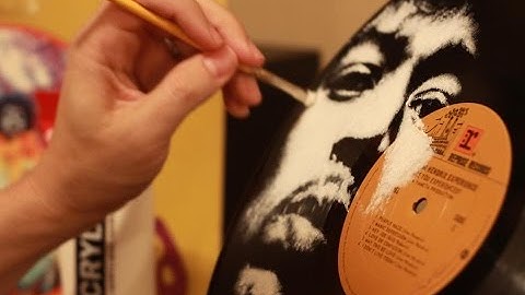 Jimi Hendrix, Vinyl Art by Daniel Edlen - A Timelapse