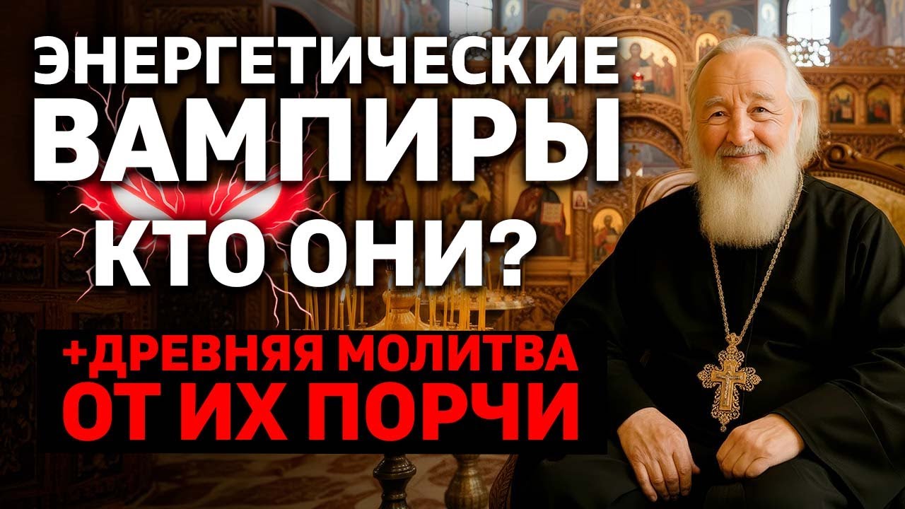ЭНЕРГЕТИЧЕСКИЕ ВАМПИРЫ. Кто они? Как защитится от их порчи? Священник дает ответ!