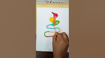 Thread Painting | Easy and Beautiful thread painting idea #diy