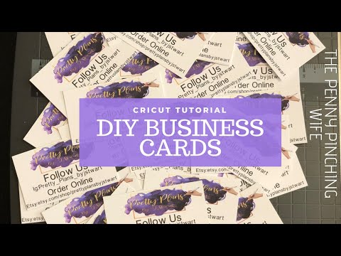 Cricut tutorial/Print and cut/DIY business cards