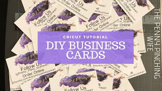 Cricut tutorial/Print and cut/DIY business cards