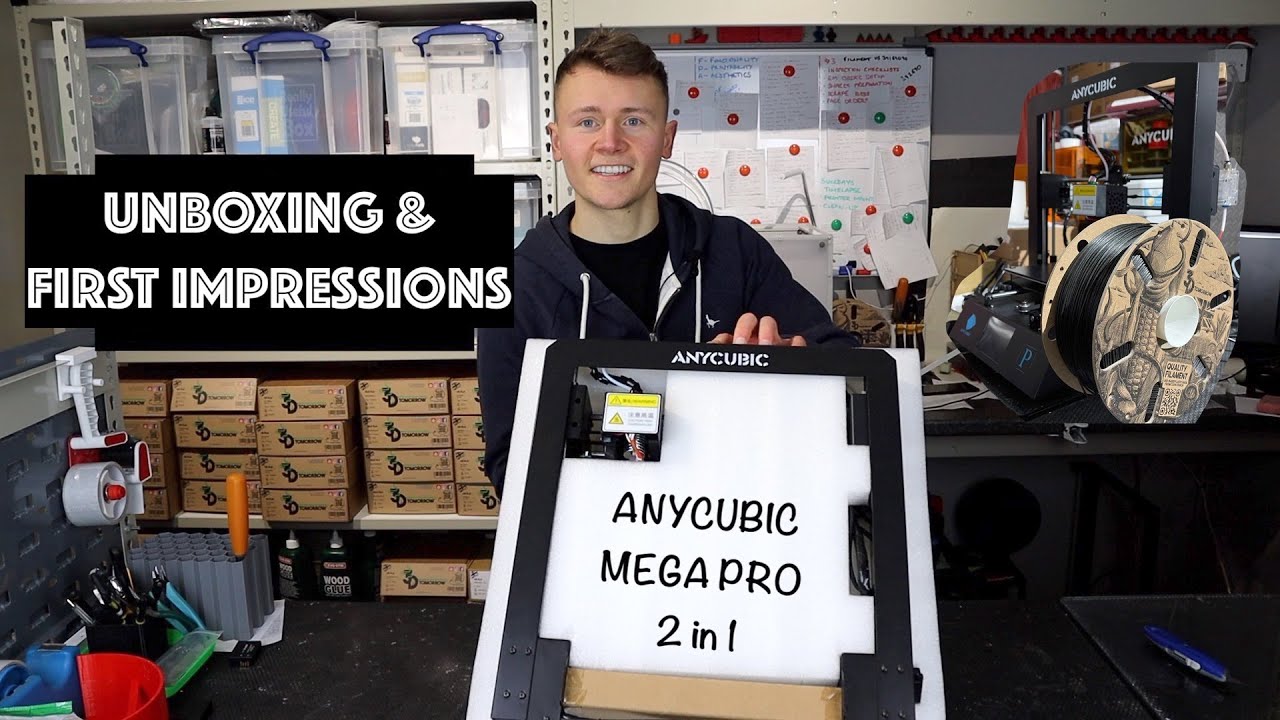 UNBOXING & First Impressions - ANYCUBIC MEGA PRO 2 in 1 3D Printer